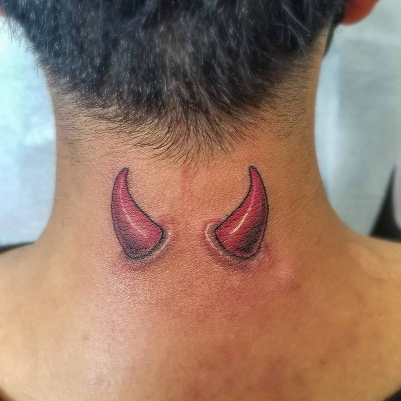 cute,devil,hornes,Overlord Tattoo Shop