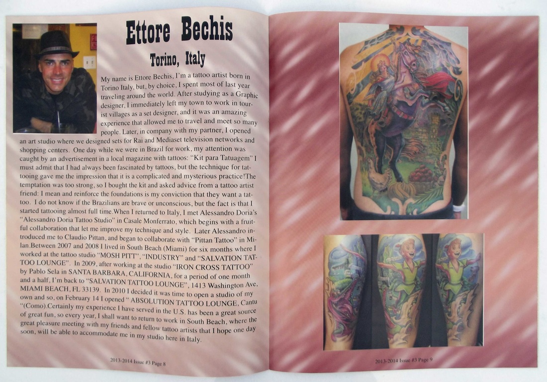 Press tattoo magazine articles - ETTORE BECHIS TATTOO ARTIST
