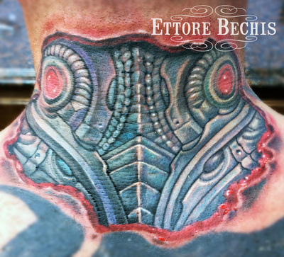 biomechanical tattoo, done by Ettore Bechis at Ettore Bechis Tattoo Studio. The only private tattoo studio in Miami Beach,miami tattoo artists,art,tattoo,design,tattoo portraits,bodyart,realism,tattoo galleries,tattooed,tattoist,tattoo studio,tattoo shop,tattoo convention,tattoo parlors,tattoo picture design,inked,best tattoo shop in Miami