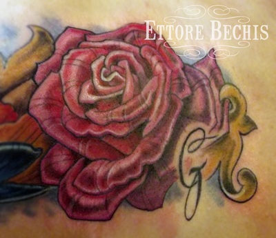 Rose tattoo, done by Ettore Bechis at Ettore Bechis Tattoo Studio. The only private tattoo studio in Miami Beach,miami tattoo artists,art,tattoo,design,tattoo portraits,bodyart,realism,tattoo galleries,tattooed,tattoist,tattoo studio,tattoo shop,tattoo convention,tattoo parlors,tattoo picture design,inked,best tattoo shop in Miami
