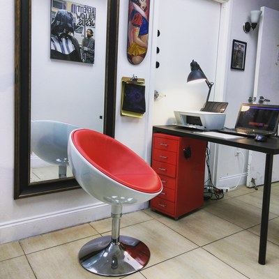 Ettore Bechis Tattoo Studio is bright and clean